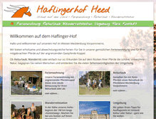 Tablet Screenshot of haflingerhof-heed.de